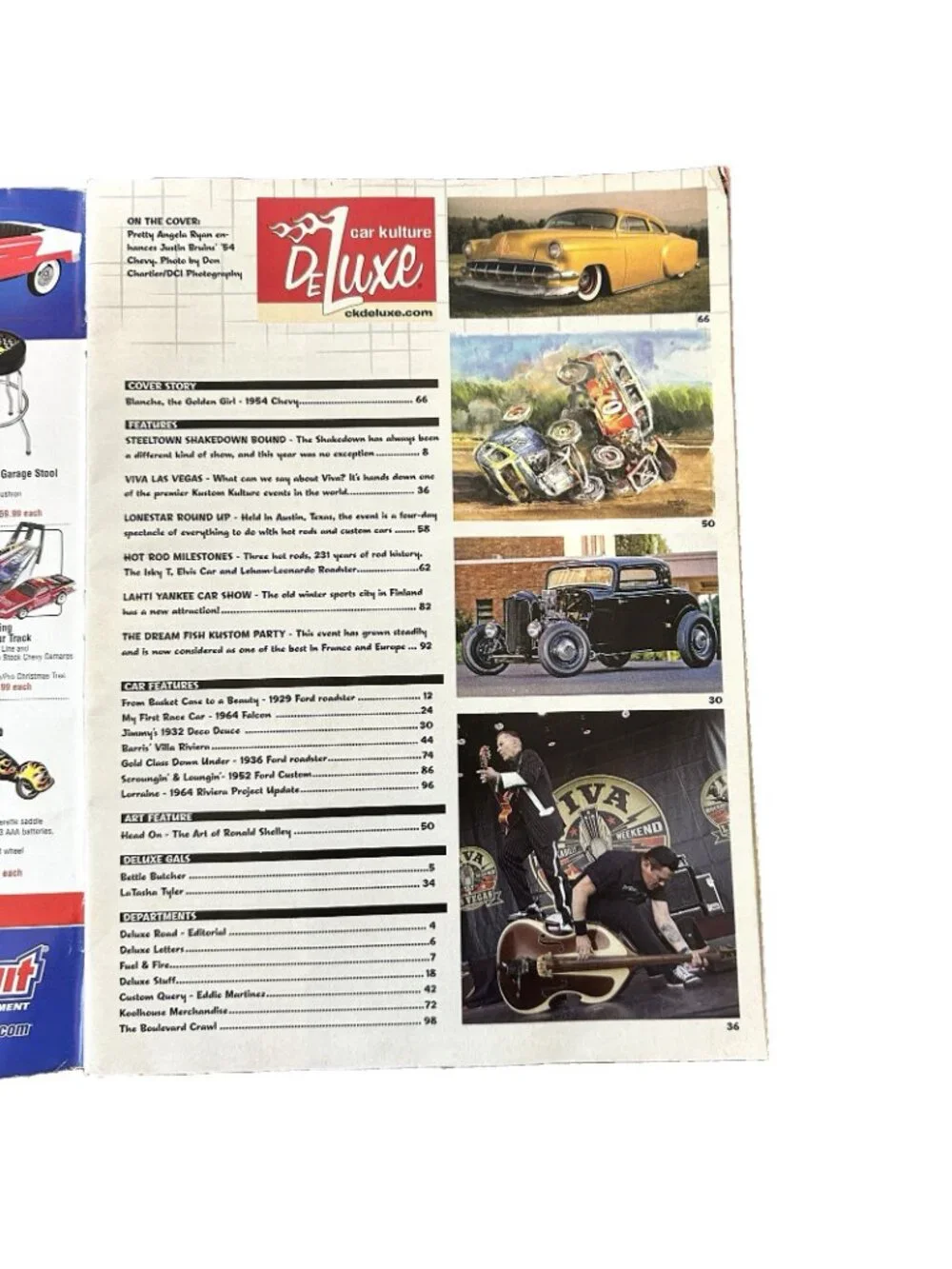 Car Kulture Deluxe August 2017 Angela Ryan & Blanche 1954 Chevy Magazine